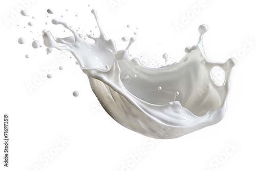 Splash of Milk on Transparent