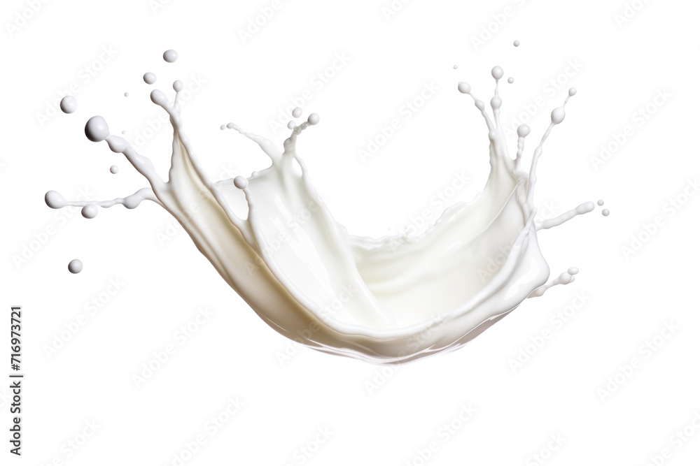 Splashing Milk Isolated Splashing Milk Isolated