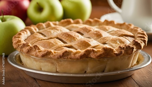 Apple pie with cinnamon