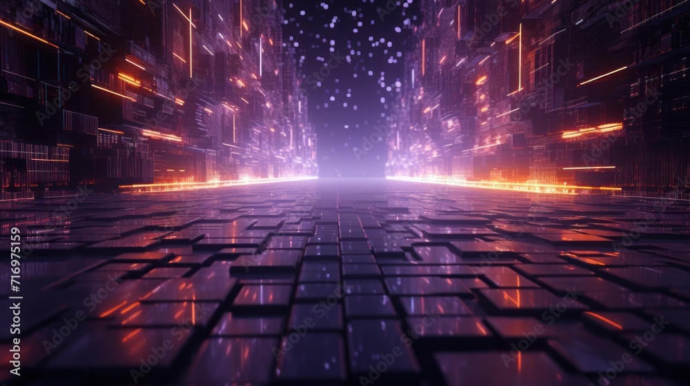 Futuristic Cyberpunk Style Particles Background Futuristic Cyberpunk Style Particles Background