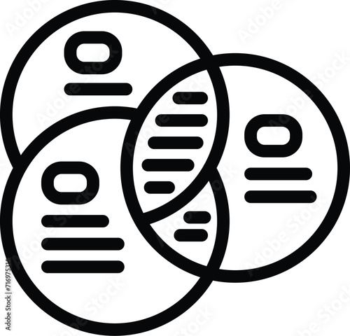 Data loss circle icon outline vector. System destroy. Accident alarm
