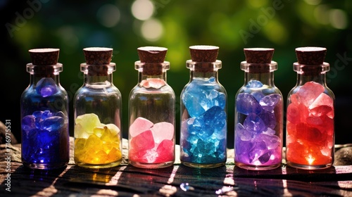 Aurasoma therapy using color, essential oils and crystals