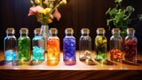 Aurasoma therapy using color, essential oils and crystals
