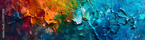 Abstract Painting Showcasing a Vibrant Rainbow Spectrum of Colors