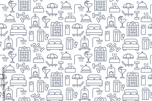 hotel services seamless pattern- vector illustration photo