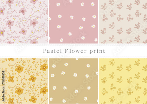 pastel flour print pink and orange