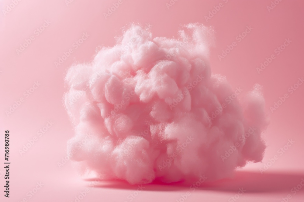 Isolated, Perfectly Pink Treat: Fluffy And Sugary
