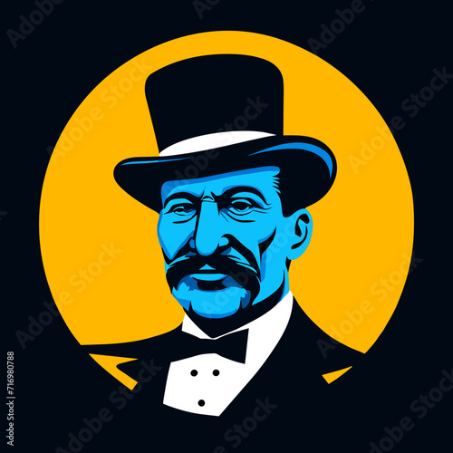 man with hat and mustache