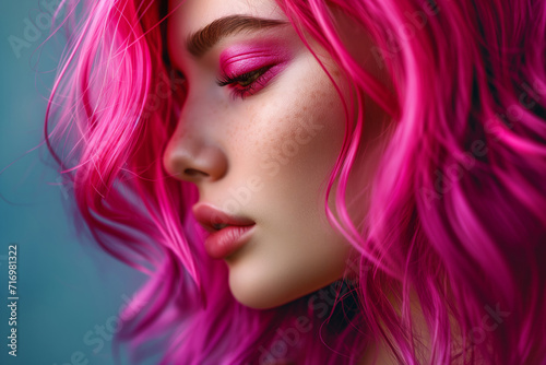 A Girl With Pink Hair