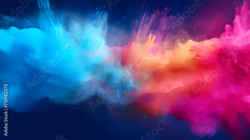 Dust explosion Holi background, indian traditional festival