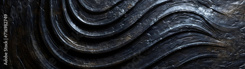 Close-up of a Metal Surface With Wavy Lines