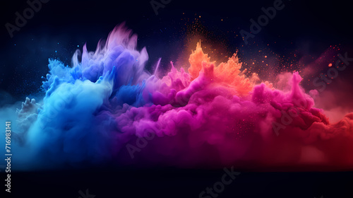 Dust explosion Holi background, indian traditional festival