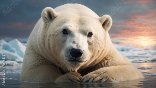 polar bear on the ice © UmerDraz