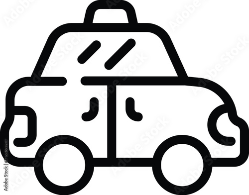Fast taxi vehicle icon outline vector. Map delivery. Rider service