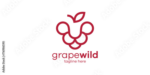 The logo design combines the shape of a tiger's head with grapes.