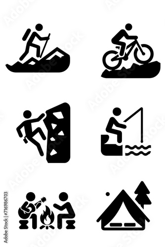 Summer Mountain Spots Icons photo