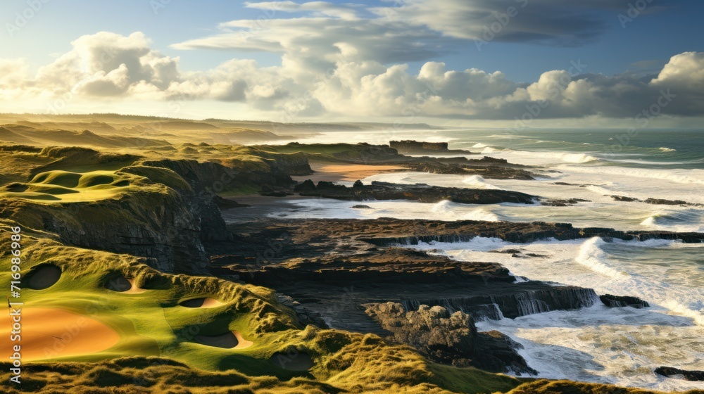 Fototapeta premium Mountain near the oceans UHD wallpaper