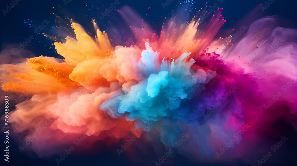 Dust explosion abstract background, Holi background Dust explosion abstract background, Holi background
