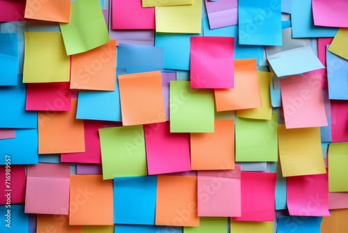 Vibrant Assortment Of Adhesive Notes For Efficient Organization And Creativity © Anastasiia