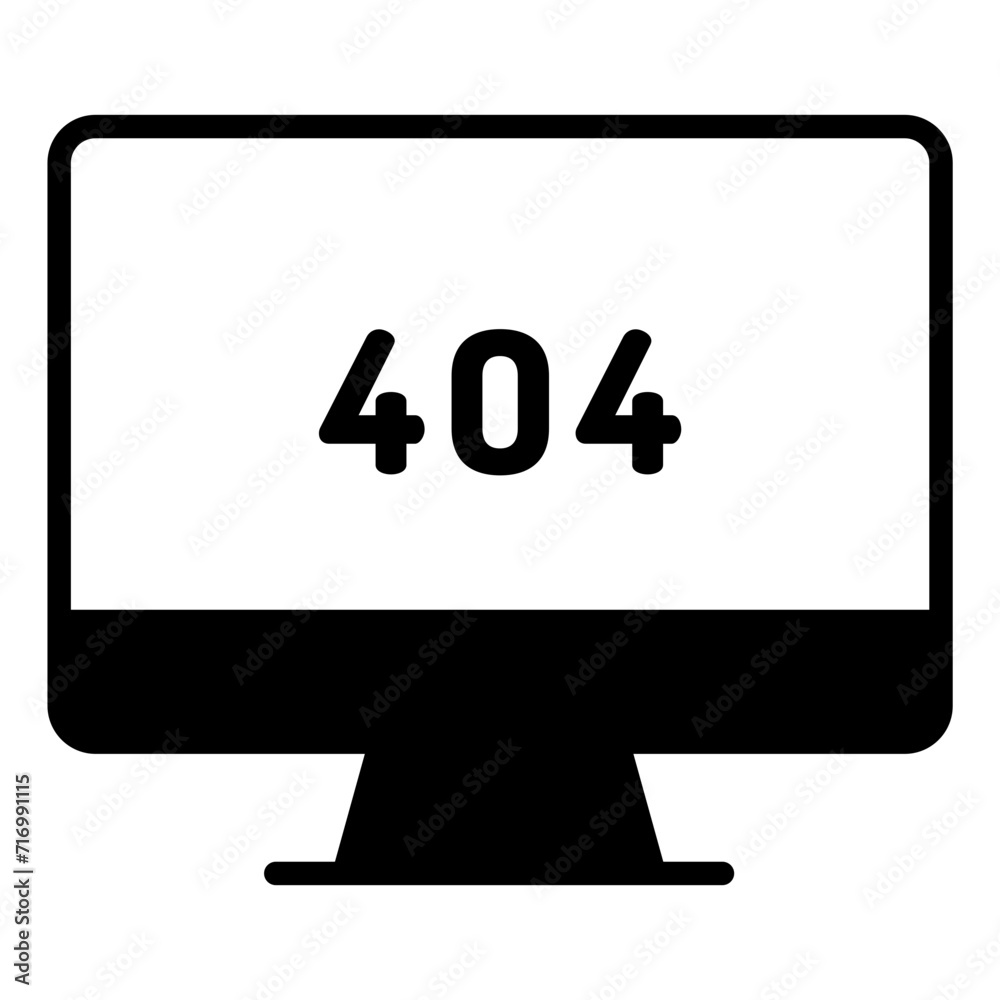 Page Not Found solid glyph icon Page Not Found solid glyph icon