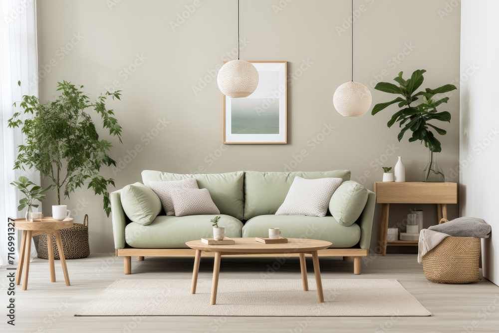 Modern beutiful sofa se. Scandinavian style living room interior Modern beutiful sofa se. Scandinavian style living room interior