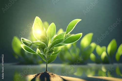 green plant in the sun. AI generated © Muhammad