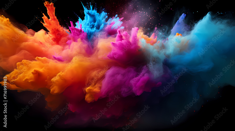 Dust explosion abstract background, Holi background Dust explosion abstract background, Holi background