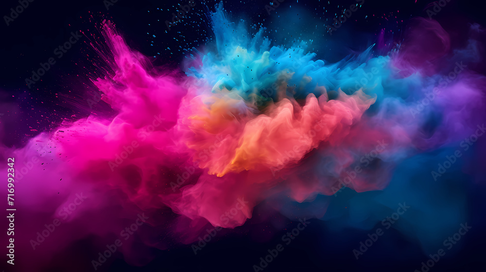Dust explosion abstract background, Holi background Dust explosion abstract background, Holi background