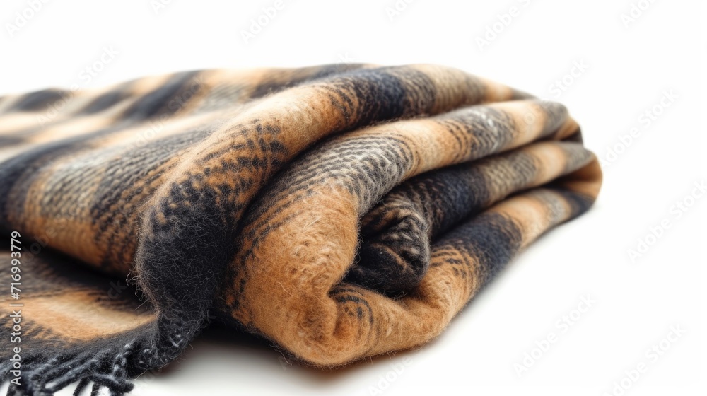 New soft folded blankets on white background. New soft folded blankets on white background.