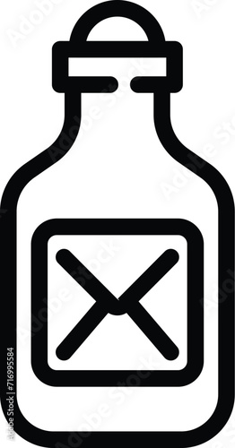 Mail bottle message icon outline vector. Marine floating. Lost mail