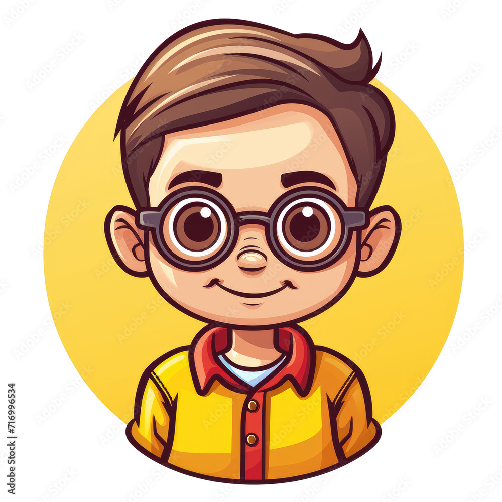 geek boy mascot mascot isolated on transparent background