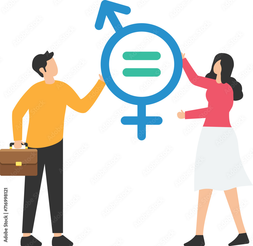 Gender equality, Man and woman equal, balance and diversity in the ...