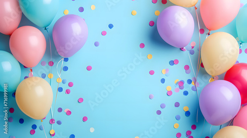 Colorful Balloons Float in the Air for a Joyful Celebration