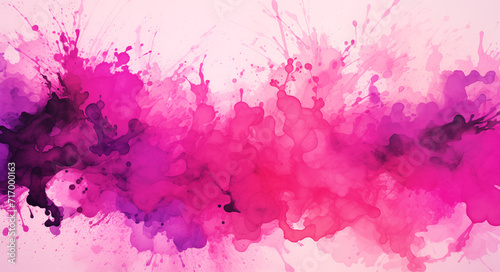 Abstract Watercolor: Red and Pink Splashes © Lucas