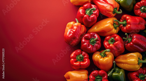 Hot pepper background, indian cousine cooking concept © Nikodem