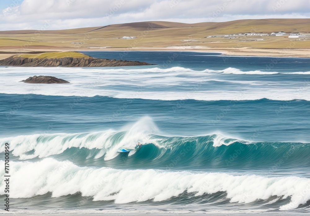 Surf and waves on New Island Falkland Islands Surf and waves on New Island Falkland Islands