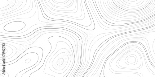 Abstract wavy topographic map. Abstract wavy and curved lines background. Abstract geometric topographic contour map background.