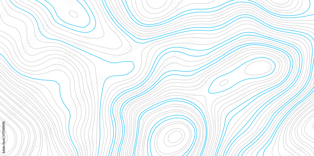 Topographic contour map, topographic map line. Abstract geographic wave grid line map. Geographic mountain relief background.