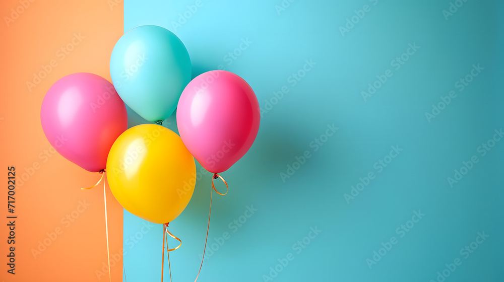Colorful Balloons Float in the Air at a Festive Celebration