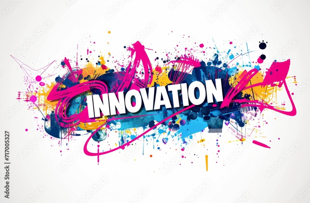 innovation text on graffiti background Generative AI innovation text on graffiti background Generative AI
