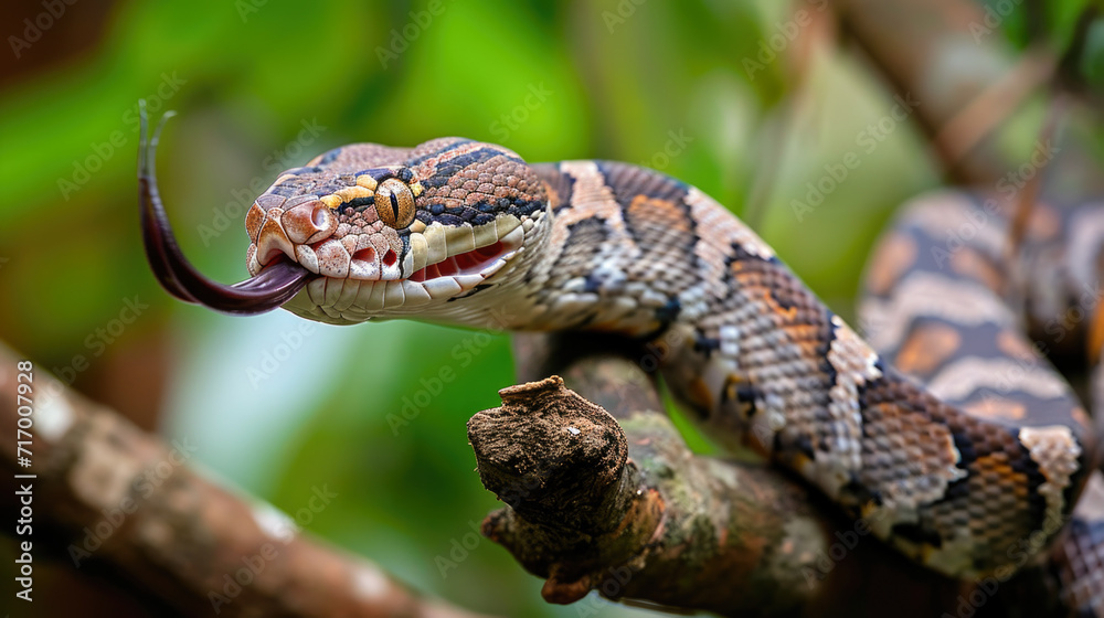 Ball Python on a Tree Branch Ball Python on a Tree Branch