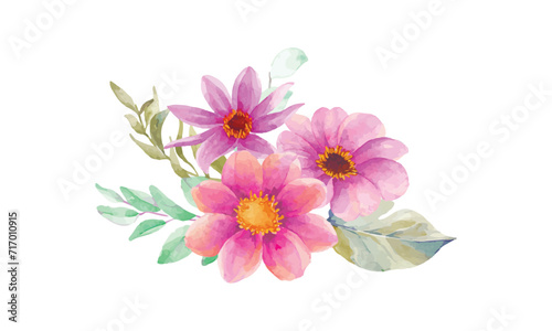 watercolor flower illustration  watercolor flower vector art  simple watercolor flower vector