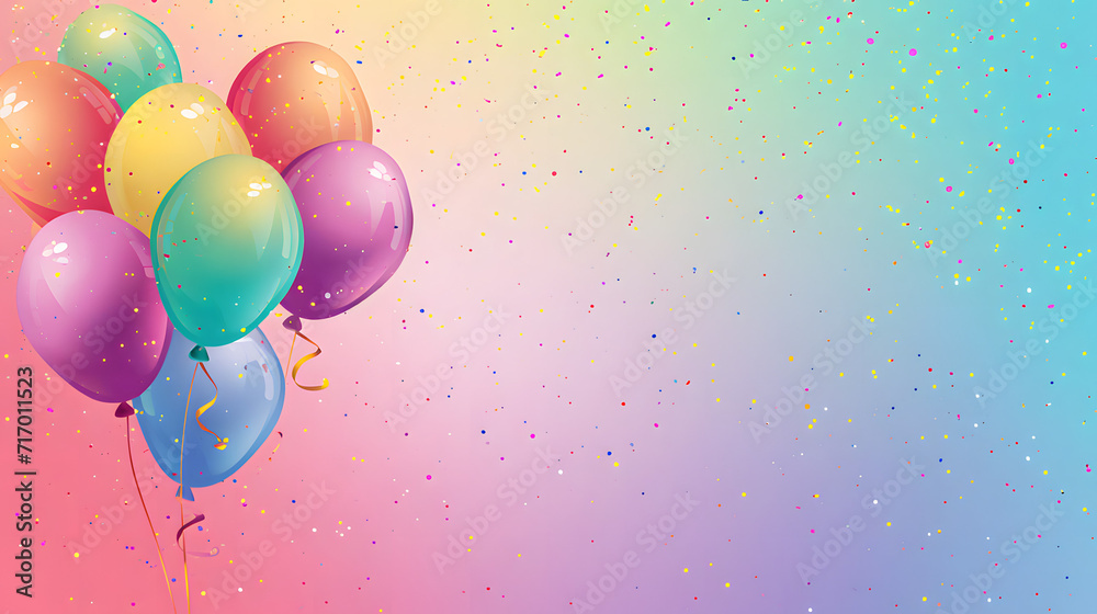Colorful Cluster of Balloons Floating in the Air Colorful Cluster of Balloons Floating in the Air