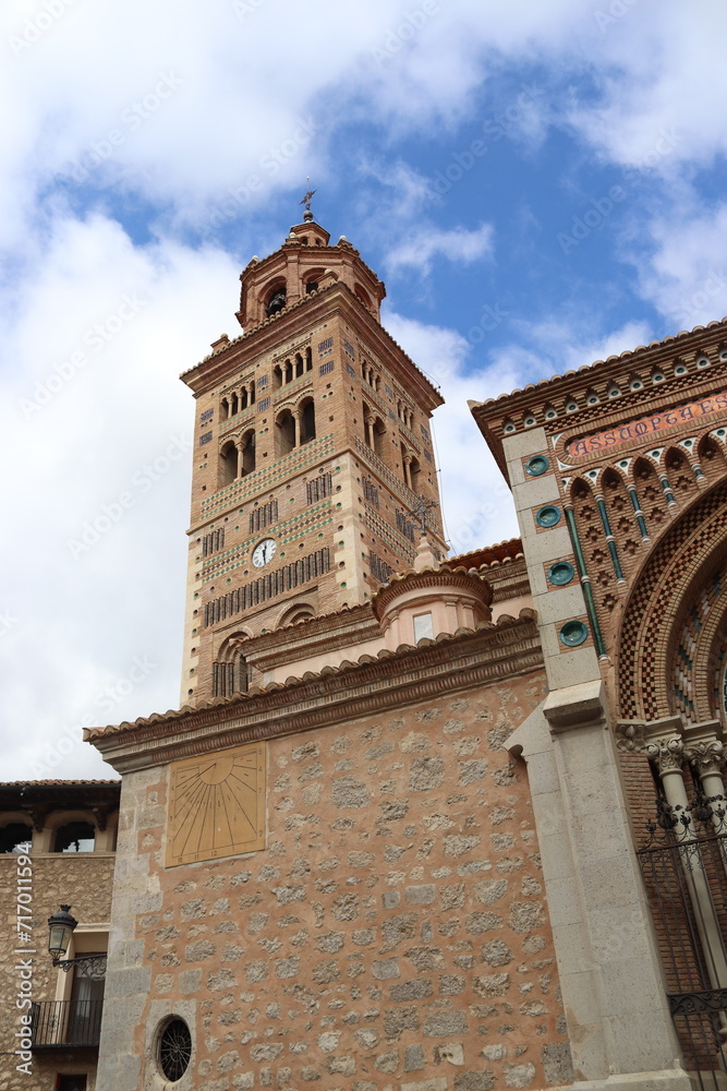 Tower of the Santa Maria cathedral in moorish mudejar style