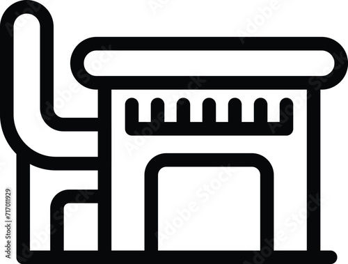 Child learn desk icon outline vector. Play nursery. Child kid