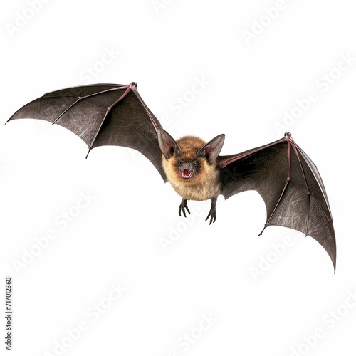 flying bat isolated on white background