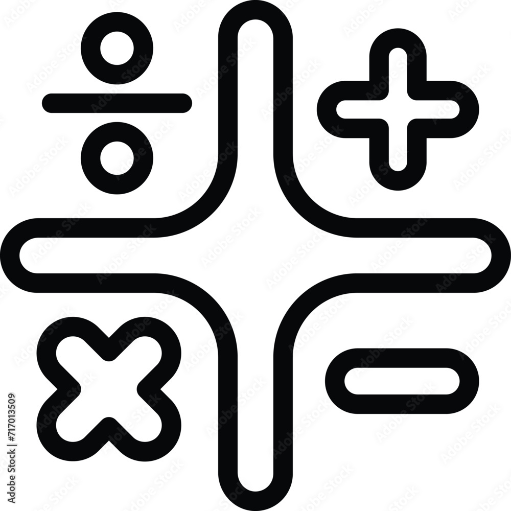 Kid mathematics icon outline vector. Learning day care. Care nanny