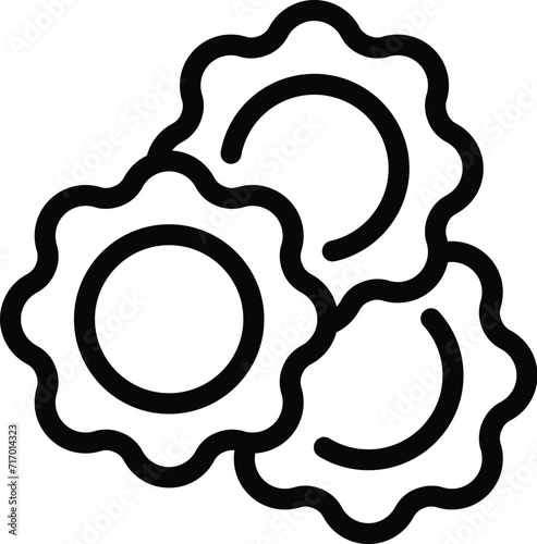 Gear toys icon outline vector. Family child care. Care slender teaching