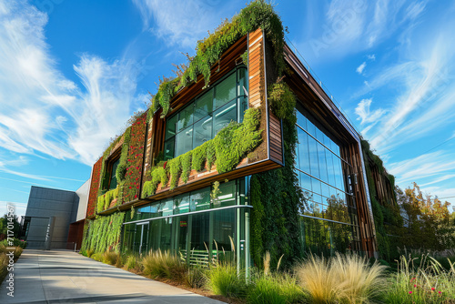 green building with energy-efficient design and materials photo