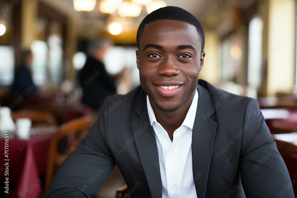 Fototapeta premium Confident Businessman in a Cafe